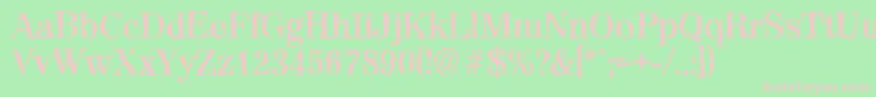 ValenciarandomBold Font – Pink Fonts on Green Background