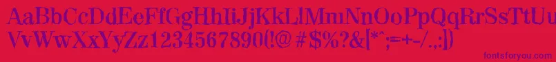 ValenciarandomBold Font – Purple Fonts on Red Background