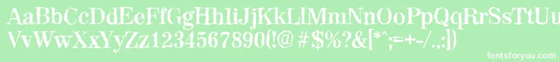 ValenciarandomBold Font – White Fonts on Green Background