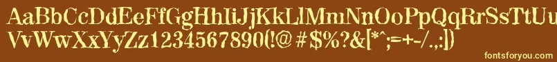 ValenciarandomBold Font – Yellow Fonts on Brown Background