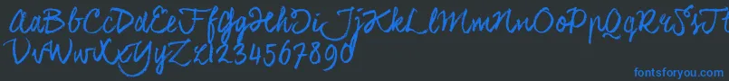 CoalhandlukeTrial Font – Blue Fonts on Black Background