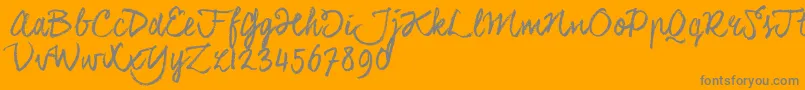 CoalhandlukeTrial Font – Gray Fonts on Orange Background