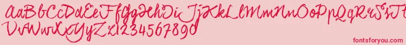 CoalhandlukeTrial Font – Red Fonts on Pink Background