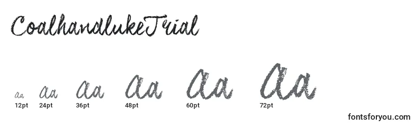 Размеры шрифта CoalhandlukeTrial