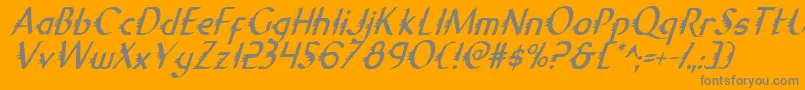 Gypsyroadci Font – Gray Fonts on Orange Background