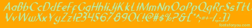 Gypsyroadci Font – Green Fonts on Orange Background