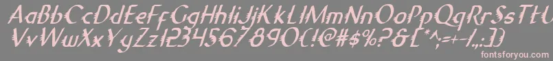Gypsyroadci Font – Pink Fonts on Gray Background