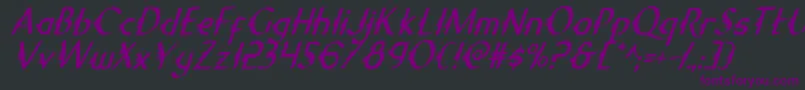 Gypsyroadci Font – Purple Fonts on Black Background