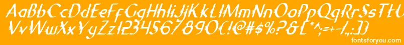 Gypsyroadci Font – White Fonts on Orange Background