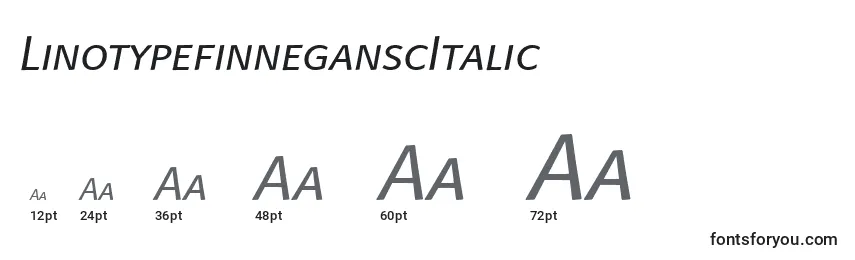 LinotypefinneganscItalic Font Sizes