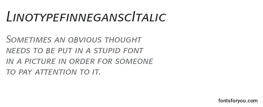 LinotypefinneganscItalic-fontti