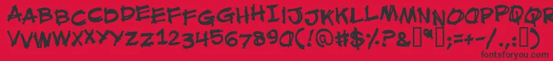 Mouthbrebb Font – Black Fonts on Red Background