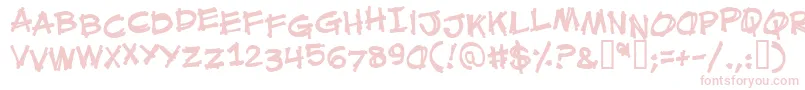 Шрифт Mouthbrebb – розовые шрифты