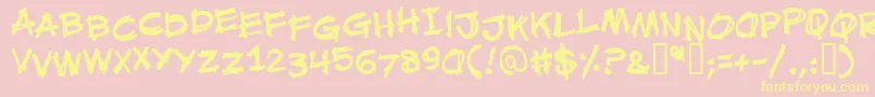 fuente Mouthbrebb – Fuentes Amarillas Sobre Fondo Rosa