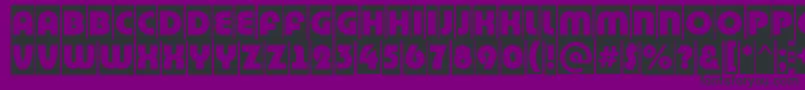 BighaustitulcmRegular Font – Black Fonts on Purple Background