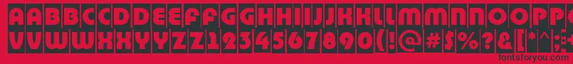 BighaustitulcmRegular Font – Black Fonts on Red Background