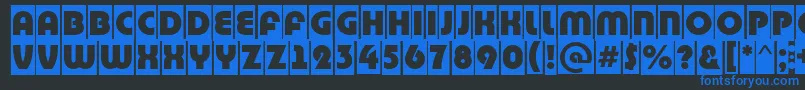 BighaustitulcmRegular Font – Blue Fonts on Black Background