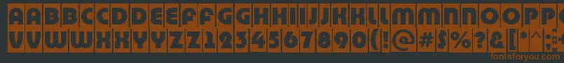 BighaustitulcmRegular Font – Brown Fonts on Black Background