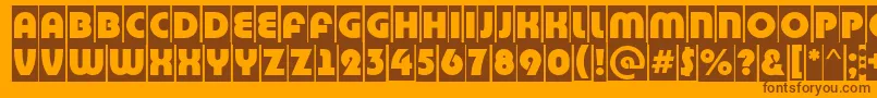 BighaustitulcmRegular Font – Brown Fonts on Orange Background