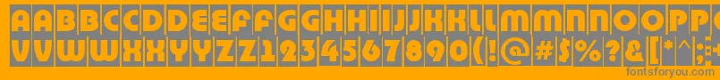 BighaustitulcmRegular Font – Gray Fonts on Orange Background