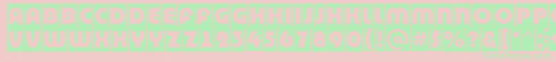 BighaustitulcmRegular Font – Green Fonts on Pink Background