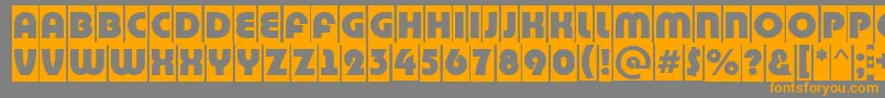 BighaustitulcmRegular Font – Orange Fonts on Gray Background