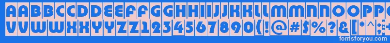 BighaustitulcmRegular Font – Pink Fonts on Blue Background