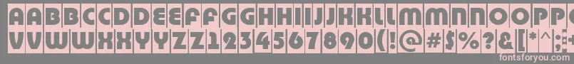 BighaustitulcmRegular Font – Pink Fonts on Gray Background