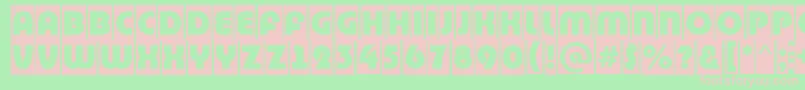 BighaustitulcmRegular Font – Pink Fonts on Green Background