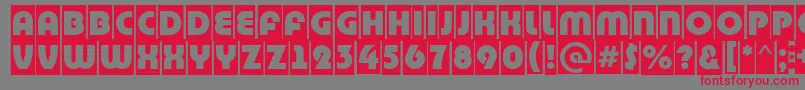BighaustitulcmRegular Font – Red Fonts on Gray Background