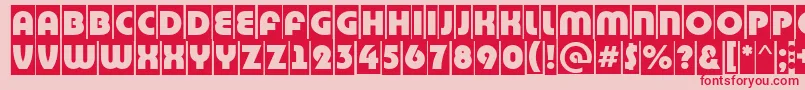 BighaustitulcmRegular Font – Red Fonts on Pink Background