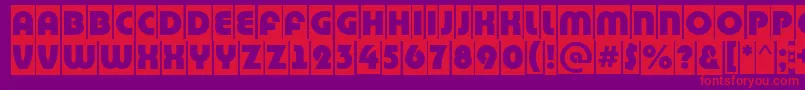 フォントBighaustitulcmRegular – 紫の背景に赤い文字