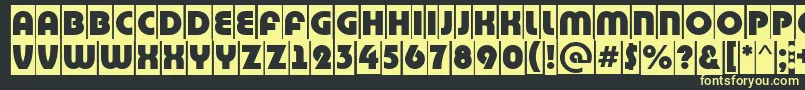 BighaustitulcmRegular Font – Yellow Fonts on Black Background