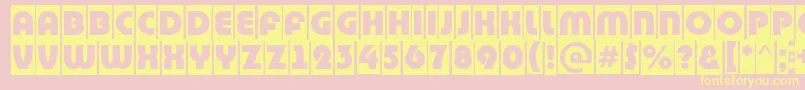 BighaustitulcmRegular Font – Yellow Fonts on Pink Background