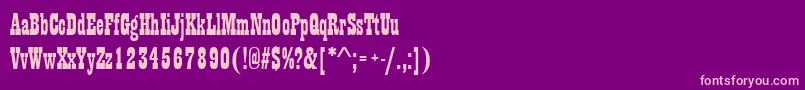 Playbill Font – Pink Fonts on Purple Background