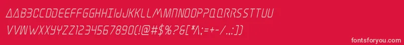 Elitedangersemiboldcondital Font – Pink Fonts on Red Background