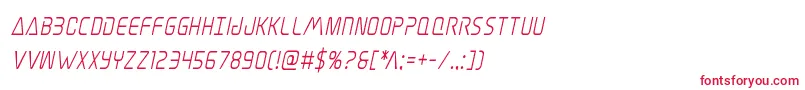 Elitedangersemiboldcondital Font – Red Fonts on White Background
