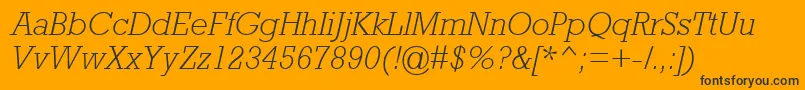 AstuteLightSsiLightItalic Font – Black Fonts on Orange Background