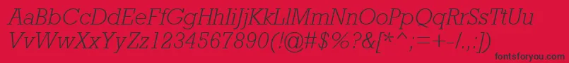 AstuteLightSsiLightItalic Font – Black Fonts on Red Background