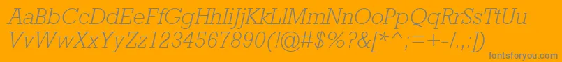 AstuteLightSsiLightItalic Font – Gray Fonts on Orange Background