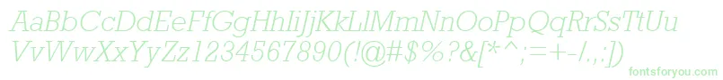 フォントAstuteLightSsiLightItalic – 緑のフォント