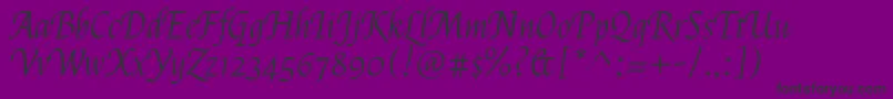 フォントFelipaRegular – 紫の背景に黒い文字