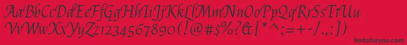 FelipaRegular Font – Black Fonts on Red Background
