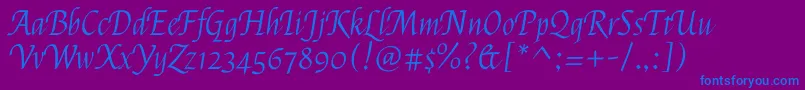 FelipaRegular-Schriftart – Blaue Schriften auf violettem Hintergrund