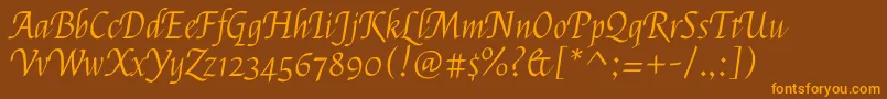 FelipaRegular Font – Orange Fonts on Brown Background