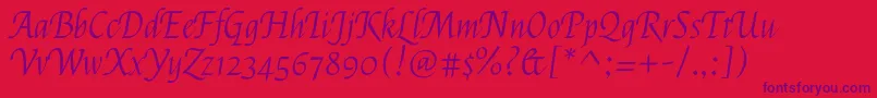 FelipaRegular Font – Purple Fonts on Red Background