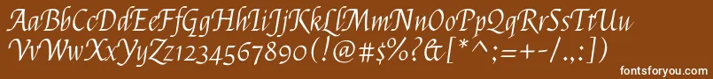 フォントFelipaRegular – 茶色の背景に白い文字