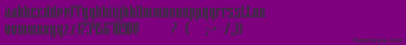 Weitere Informationen zur SkewIt-Schriftart SkewIt-Schriftart – Schwarze Schriften auf violettem Hintergrund
