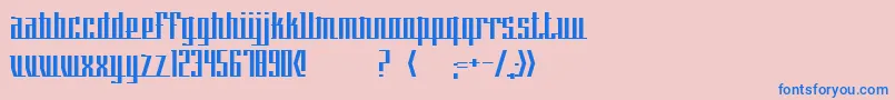 SkewIt Font – Blue Fonts on Pink Background