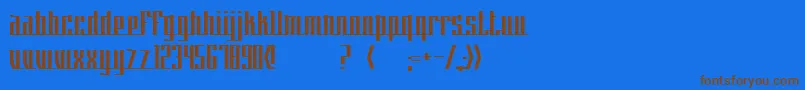 SkewIt Font – Brown Fonts on Blue Background